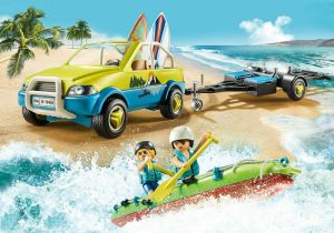  PLAYMOBIL FAMILY FUN: BEACH CAR WITH CANOE 
