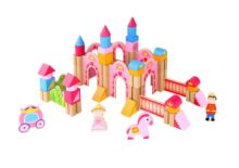 WOODEN PRINCESS CASTLE BLOCK 60 PCS ΤΕΜ.