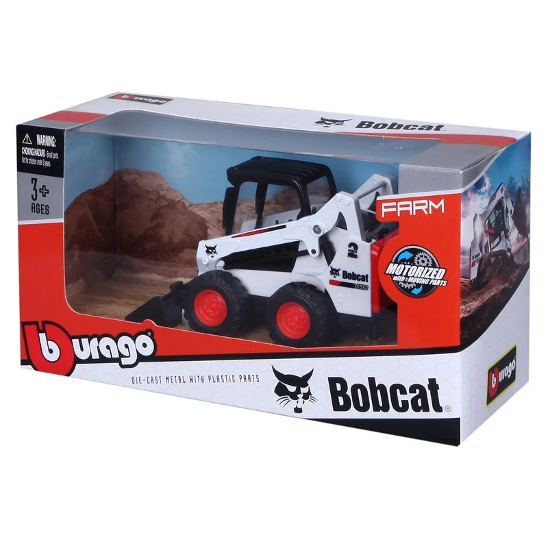 BBURAGO 10CM CONSTRUCTION VEHICLE BOBCAT ASSORTED 18-31800
