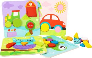 4 IN 1 SHAPE PUZZLES 34PCS TOOKY TOYS