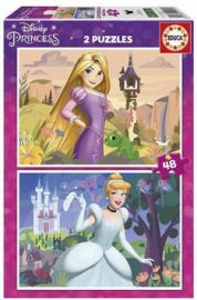 ΣΕΤ 2 ΠΑΖΛ DISNEY PRINCESS CINDERELLA RAPUNZEL 48 ΤΕΜΑΧΙΑ 19997