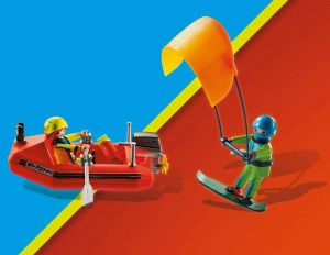 PLAYMOBIL CITY ACTION KITESURFER RESCUE WITH BOAT 70144