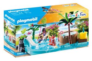  PLAYMOBIL FAMILY FUN ΠΑΙΔΙΚΗ ΠΙΣΙΝΑ ΜΕ ΥΔΡΟΜΑΣΑΖ 70611