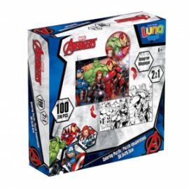  PUZZLE ΧΡΩΜΑΤΙΣΜΟΥ 2 ΟΨΕΩΝ 100ΤΕΜ AVENGERS