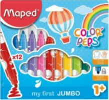 MAPED COLOR'PEPS MY FIRST JUMBO ΠΛΕΝΟΜΕΝΟΙ ΜΑΡΚΑΔΟΡΟΙ ΖΩΓΡΑΦΙΚΗΣ ΧΟΝΔΡΟΙ ΣΕ 12 ΧΡΩΜΑΤΑ