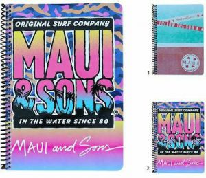 MAUI & SONS BMU ΤΕΤΡΑΔΙΟ ΣΠΙΡΑΛ 17X25 2 ΘΕΜΑΤΑ 70Φ. MAUI PASTEL-IN THE WATER ASSORTED 339-34402
