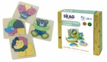 ΞΥΛΙΝΟ ΠΑΙΔΙΚΟ PUZZLE ΖΩΑΚΙΑ 24PCS ΓΙΑ 3+ ΕΤΩΝ SKAG    299640