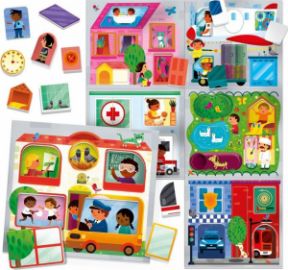 HEADU ΕΚΠΑΙΔΕΥΤΙΚΟ ΠΑΙΧΝΙΔΙ MONTESSORI ΧΑΡΟΥΜΕΝΗ ΠΟΛΗ ΓΙΑ 2-5 ΕΤΩΝ