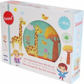 ΞΥΛΙΝΟ ΠΑΙΔΙΚΟ PUZZLE FOREST ANIMAL CUBES 9PCS IWOOD W11012