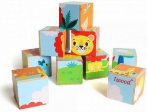 ΞΥΛΙΝΟ ΠΑΙΔΙΚΟ PUZZLE FOREST ANIMAL CUBES 9PCS IWOOD W11012