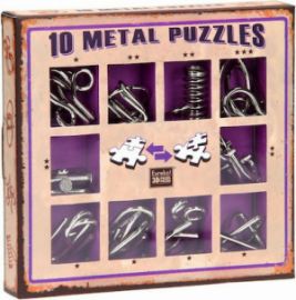 EUREKA 10 PUZZLES ΓΡΙΦΟΣ ΑΠΟ ΜΕΤΑΛΛΟ PURPLE ΓΙΑ 8+ ΕΤΩΝ 