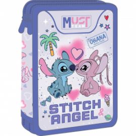  ΣΧΟΛΙΚΗ ΚΑΣΕΤΙΝΑ ΔΙΠΛΗ ΓΕΜΑΤΗ DISNEY STITCH - ANGEL OHANA MUST TEAM 000565996