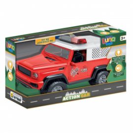 ΟΧΗΜΑ ΤΖΙΠ ΠΥΡΟΣΒΕΣΤΙΚΗ FRICTION LUNA TOYS 1:16, ΜΕ ΦΩΣ ΚΑΙ ΗΧΟ 28,5X12,5X17,5 ΕΚ.