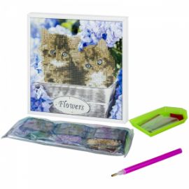 5D CENTRUM DIAMOND PAINTING KIT 20Χ20CM ΓΑΤΑΚΙΑ