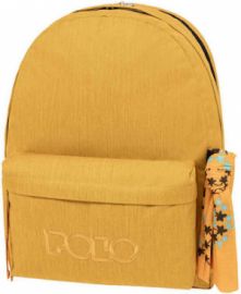 POLO ORIGINAL DOUBLE SCARF ΣΧΟΛΙΚΗ ΤΣΑΝΤΑ ΠΛΑΤΗΣ ΓΥΜΝΑΣΙΟΥ - ΛΥΚΕΙΟΥ ΣΕ ΚΙΤΡΙΝΟ ΧΡΩΜΑ