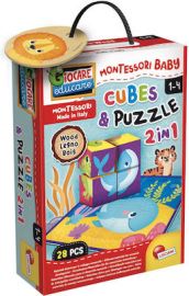 LISCIANI GIOCHI ΕΚΠΑΙΔΕΥΤΙΚΟ ΠΑΙΧΝΙΔΙ MONTESSORI CUBES AND PUZZLE ΑΠΟ ΞΥΛΟ ΓΙΑ 1-4 ΕΤΩΝ