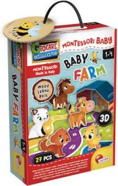 LISCIANI GIOCHI ΕΚΠΑΙΔΕΥΤΙΚΟ ΠΑΙΧΝΙΔΙ MONTESSORI BABY FARM ΑΠΟ ΞΥΛΟ ΓΙΑ 1-4 ΕΤΩΝ