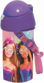 GIM ΠΛΑΣΤΙΚΟ ΠΑΓΟΥΡΙ ΜΕ ΚΑΛΑΜΑΚΙ BARBIE ΣΕ ΜΩΒ ΧΡΩΜΑ 500ML