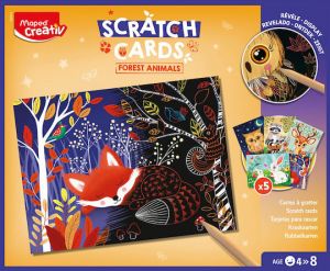 CREATIVE SCRATCH CARDS FOREST ANIMALS 