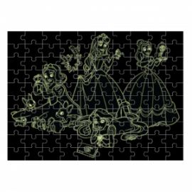  PUZZLE 100ΤΕΜ 48Χ34ΕΚ GLOW IN THE DARK PRINCESS