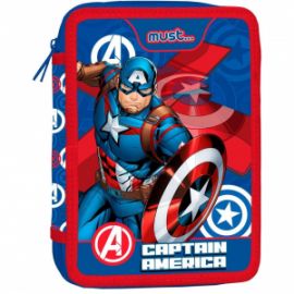 ΣΧΟΛΙΚΗ ΚΑΣΕΤΙΝΑ ΔΙΠΛΗ ΓΕΜΑΤΗ AVENGERS CAPTAIN AMERICA MUST 2 ΘΗΚΕΣ