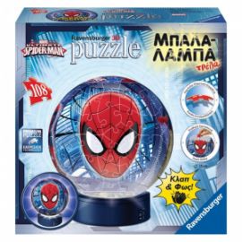 RAVENSBURGER SPIDERMAN PUZZLEBALL ΠΑΖΛ 3D ΜΠΆΛΑ ΛΆΜΠΑ 108ΤΜΧ