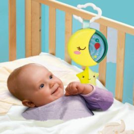 BABY CLEMENTONI ΚΡΕΜΑΣΤΟ ΠΑΙΧΝΙΔΙ ΚΟΥΝΙΑΣ ΚΑΙ ΚΑΡΟΤΣΙΟΥ ΜΕ ΜΟΥΣΙΚΗ SWEET MOON CARILLON 