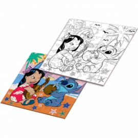 ΠΑΖΛ ΚΟΡΝΙΖΑ DISNEY STITCH LUNA TOYS 2 ΣΕ 1 ΧΡΩΜΑΤΙΣΜΟΥ 2 ΟΨΕΩΝ 64 ΤΜX. 27X27 ΕΚ.