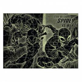 ΠΑΖΛ ΧΡΩΜΑΤΙΣΜΟΥ 2 ΟΨΕΩΝ SPIDER - MAN LUNA TOYS GLOW IN THE DARK 100ΤΕΜ 48X34ΕΚ.