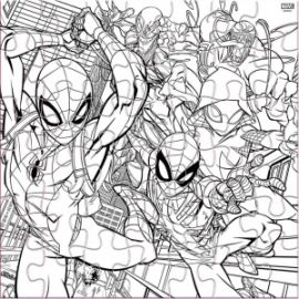 ΠΑΖΛ ΧΡΩΜΑΤΙΣΜΟΥ 2 ΟΨΕΩΝ SPIDER - MAN LUNA TOYS 42ΤΜΧ. 42X42ΕΚ.