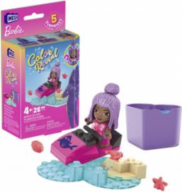 MEGA BLOKS ΤΟΥΒΛΑΚΙΑ BARBIE BEACH SPLASH COLOR REVEAL ΓΙΑ 4+ ΕΤΩΝ 26ΤΜΧ 194735074433
