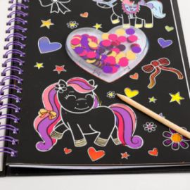  SCRATCH ART SPARKLES: PONIES SCR-11