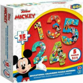 ΠΑΙΔΙΚΟ PUZZLE ΑΡΙΘΜΟΙ MICKEY 15PCS ΓΙΑ 3+ ΕΤΩΝ LUNA