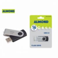 ALMOND FLASH DRIVE USB 16GB TWISTER ΜΑΥΡΟ