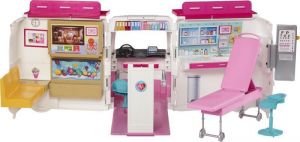 BARBIE ΚΙΝΗΤΟ ΙΑΤΡΕΙΟ - ΑΣΘΕΝΟΦΟΡΟ ΓΙΑ 3+ ΕΤΩΝ