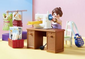 PLAYMOBIL DOLLHOUSE ΥΠΝΟΔΩΜΑΤΙΟ ΜΕ ΑΤΕΛΙΕ ΡΑΠΤΙΚΗΣ 70208