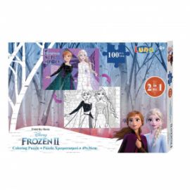 PUZZLE ΧΡΩΜΑΤΙΣΜΟΥ 2 ΟΨΕΩΝ 100ΤΕΜ 49Χ36ΕΚ FROZEN 2