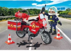 PLAYMOBIL ACTION HEROES ΠΥΡΟΣΒΕΣΤΗΣ ΜΕ ΜΟΤΟΣΙΚΛΕΤΑ ΓΙΑ 4-10 ΕΤΩΝ 71466