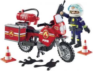PLAYMOBIL ACTION HEROES ΠΥΡΟΣΒΕΣΤΗΣ ΜΕ ΜΟΤΟΣΙΚΛΕΤΑ ΓΙΑ 4-10 ΕΤΩΝ 71466
