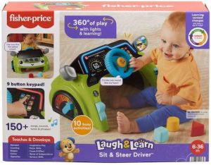 FISHER PRICE LAUGH & LEARN SIT & STEER DRIVER ΕΚΠΑΙΔΕΥΤΙΚΟ ΑΥΤΟΚΙΝΗΤΑΚΙ ΜΕ ΜΟΥΣΙΚΗ, ΦΩΣ ΚΑΙ ΗΧΟΥΣ   