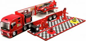 BBURAGO FERRARI RACING ΣΕΤ ΜΕ ΦΟΡΤΗΓΟ 1:43 ΓΙΑ 3+ ΕΤΩΝ #18-31202