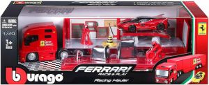 BBURAGO FERRARI RACING ΣΕΤ ΜΕ ΦΟΡΤΗΓΟ 1:43 ΓΙΑ 3+ ΕΤΩΝ #18-31202