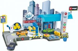 BBURAGO ΠΙΣΤΑ STREET FIRE CAR WASH PLAY SET 